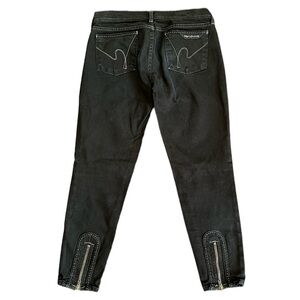CITIZENS OF HUMANITY Saint 211 Zip Ankle Length Pant Black Low Rise Size 28